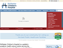 Tablet Screenshot of mcmasterchildrenshospital.ca